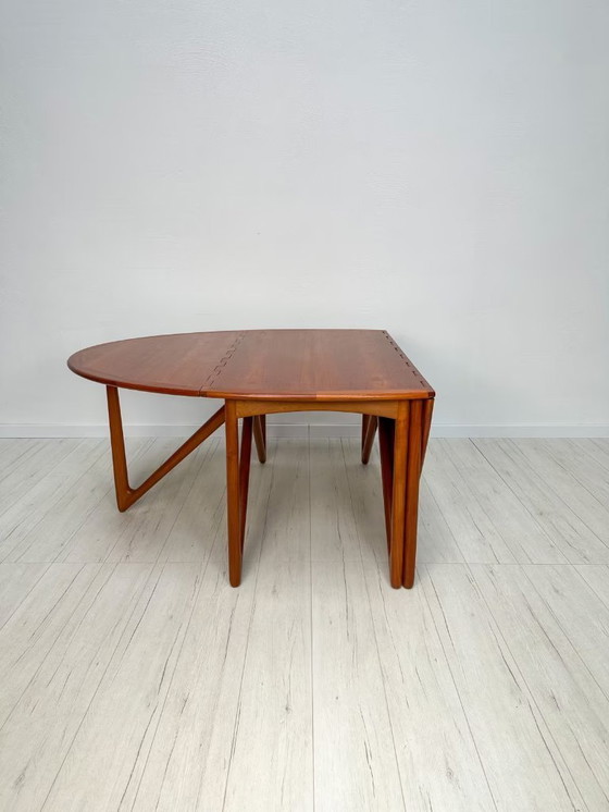Image 1 of Large Designer Gate-Leg Teak Dining Table by Niels Koefoed 60s