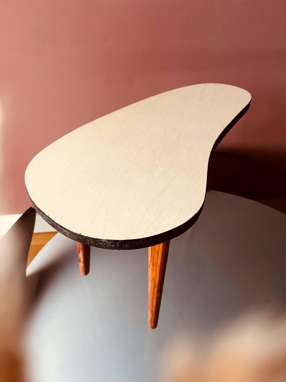 Small white vintage kidney table formica – Plant table, Other (photo 3 of 5)