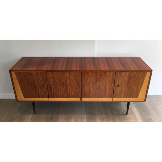 Image 1 of Vintage mahogany 4-door sideboard, Italy 1960