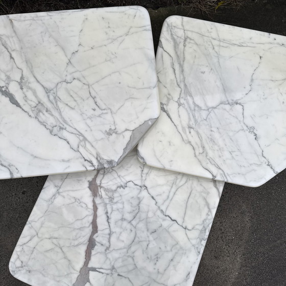 Image 1 of Set salontafels in Bianco Carrara marmer
