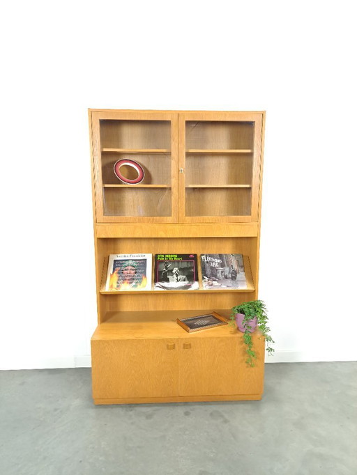 Vitrine haute LP avec portes en verre et tablette de lecture, Suède