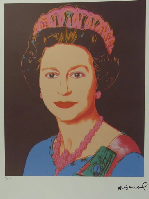 Después de Andy Warhol, Reina Isabel, década de 1980, Litografía – lithos zeefdrukken, Paper (photo 2 of 8)