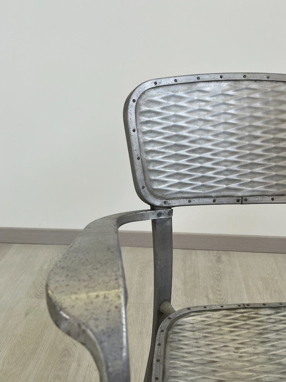 Image 1 of Aluminiumstühle - Avec-Plakette « Gaston Viort - Salon de Provence »