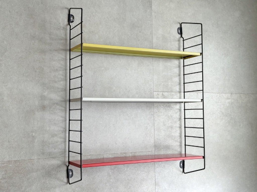 1x Vintage Tomado Pocketboek Rek / Wandrek / Boekenrek met 2 Boekensteunen – boekenkasten, Metal (photo 2 of 8)