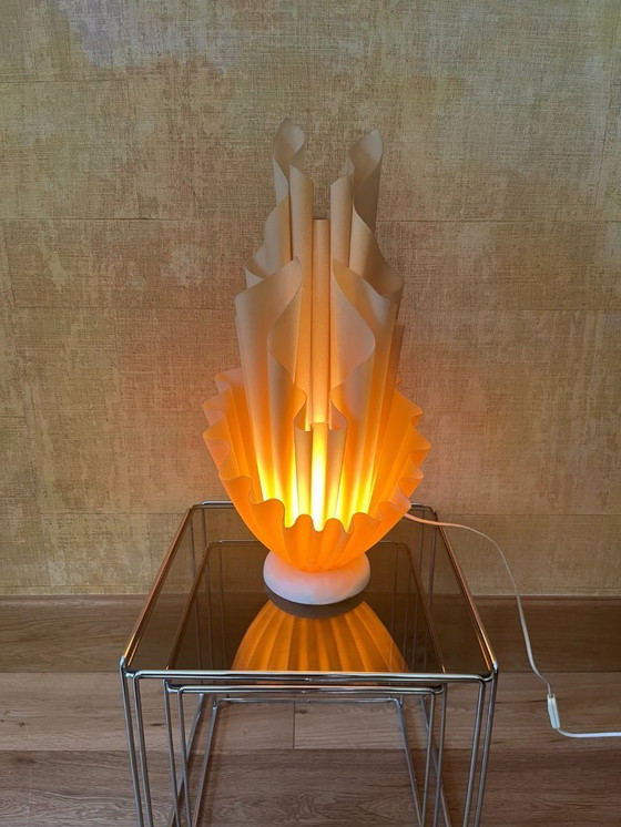 Image 1 of Georgia Jacob Corolle Table Lamp – French Sculptural Design 1970s – Marble Base