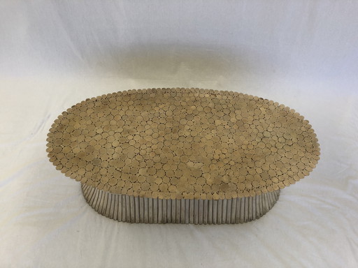 McGuire Oval Bamboo Dining Table, 1970