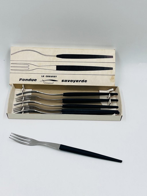 Juego de 6 tenedores para fondue Le Creuset Savoyard con caja original