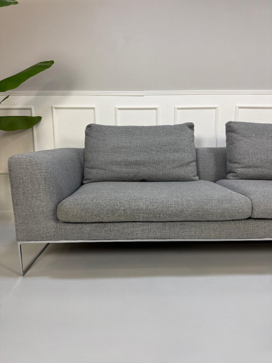 Image 1 of Divano di design COR Mell Lounge in tessuto grigio a 3 posti