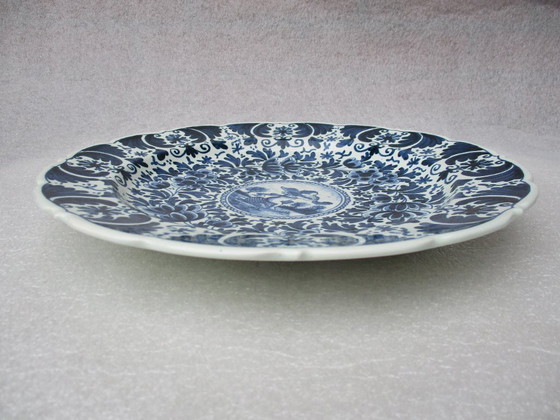 Image 1 of Cerámica antigua de Delft, plato y cuenco azul y blanco, cerámica antigua de Delft, pintados por P.H.v. Praag.