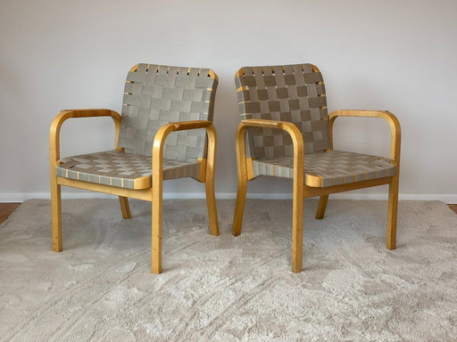 Fauteuils modèle 45 par Alvar Aalto pour Artek, années 1970, lot de 2