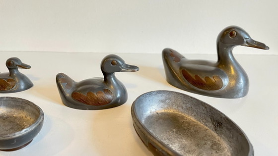Image 1 of BOITES Famille CANARDS Vintage