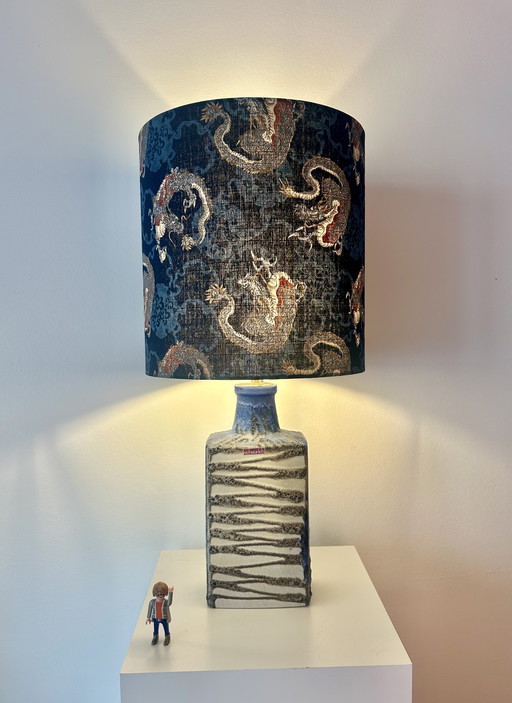 Extraordinary dragon lamp from Scheurich, fireplace vase