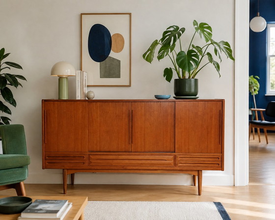 Vintage Wandkast Johannes Andersen Deens Teak Highboard – Wood (photo 15 of 15)