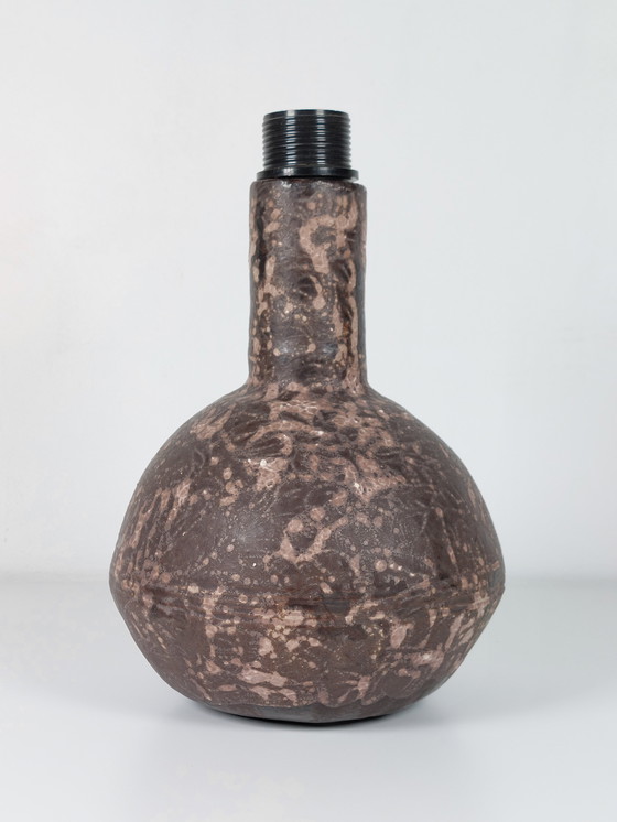 Image 1 of Lampada da tavolo in ceramica d'artista, vintage e espressiva, firmata, anni '70