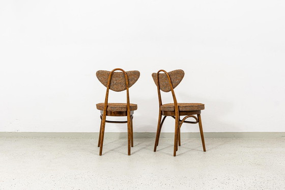 Image 1 of Satz von 6 Esszimmerstühlen Nr. 124 von H&J Kurmanowicz, Polen, 1950er Jahre