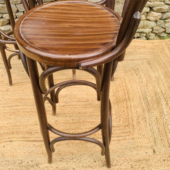 Set of 4 Vintage Bistro High Chairs – Dining chairs, Wood (photo 28 of 33)
