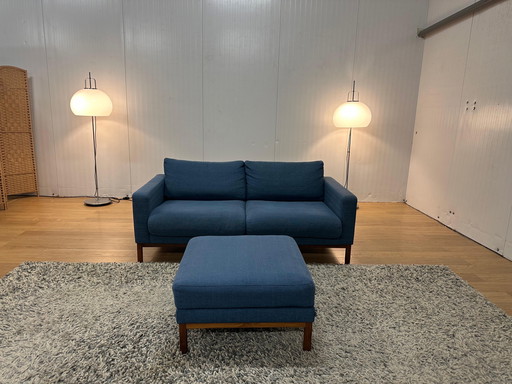 New condition Bolia Sofa + Hocker Blue | Scandinavian Design