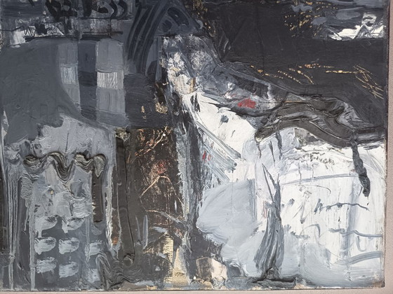 CLAUDIO SCHEFFER – Olio e Collage su Tela – Opera Originale – 50 x 60 cm – Incorniciata. – Dipinti e disegni (photo 3 of 7)