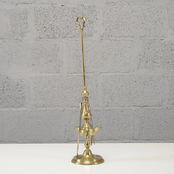 Florentine Brass Oil Lamp, Second Half of the 20th Century – Table lamps, Klassiek (photo 3 of 6)