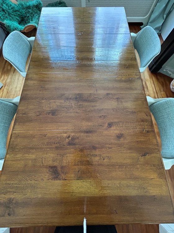 Image 1 of Oak dining table 200/250x100