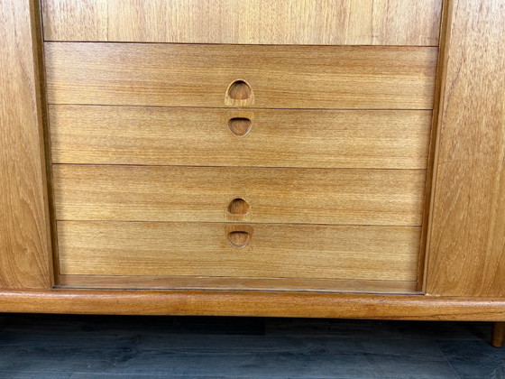 60s 70s Teak Sideboard Highboard H.W. Klein Bramin Danish Modern Design – High Boards, Wood (photo 17 of 20)