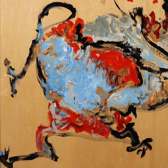 Image 1 of Painting "Blue Dragon" by Walter Pozzato