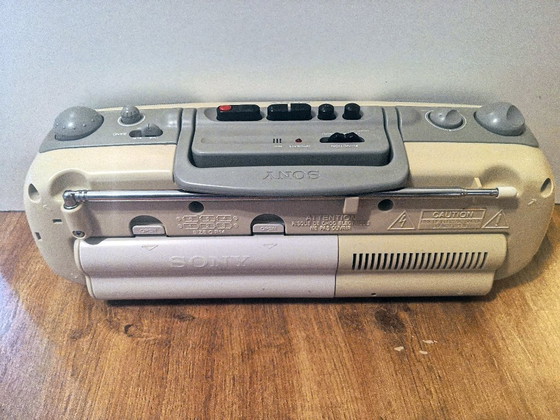 Raro Mini Boombox Bianco Sony CFS-E10L - Vintage Giappone - (1993), Oggetti decorativi, Plastica, Nero (foto 6 di 9)