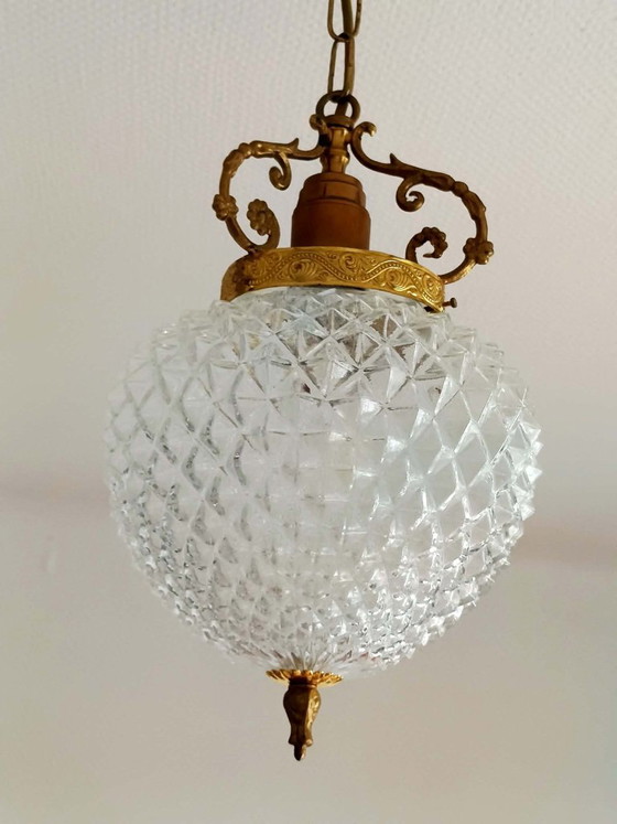 Ciondolo a forma di ananas in stile Hollywood Regency – Lampade a sospensione, Brass (photo 3 of 7)
