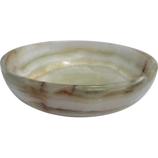 Bol vintage en onyx sculpté à la main