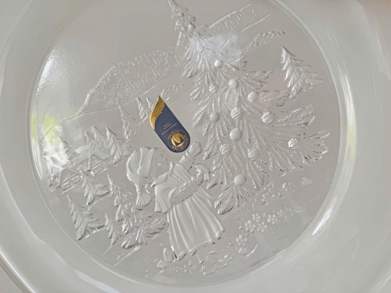 1x Large Vintage Walther Glass Christmas Serving Dish / Plate – Tableware (photo 5 of 7)