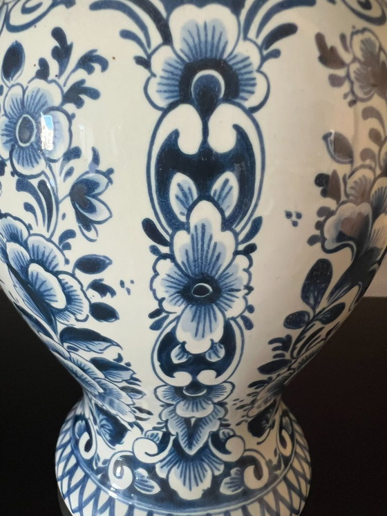 Delfts Blauw piccolo vaso con coperchio, Vasi, Ceramica, Blu (foto 3 di 8)