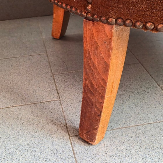 Image 1 of COPPIA DI POLTRONE BERGERE VINTAGE DEI PRIMI DEL XX SECOLO IN RATTAN E LEGNO, SUPERBAMENTE CURVE