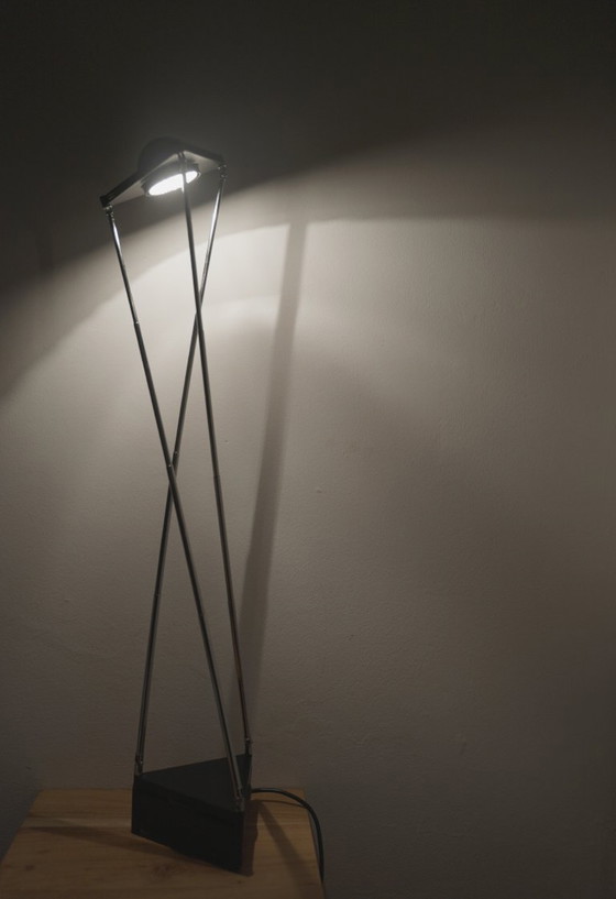 Image 1 of Lampada Kandido di Ferdinand Alexander Porsche per Luci Italia, lampada da tavolo alogena cromata anni '80