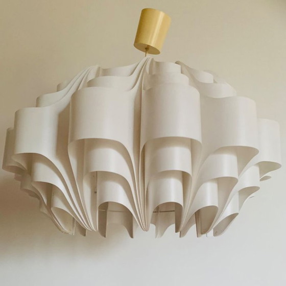 Vintage Scandinavische Space Age Hanglamp, Hanglampen, Kunststof, Wit (foto 4 van 13)