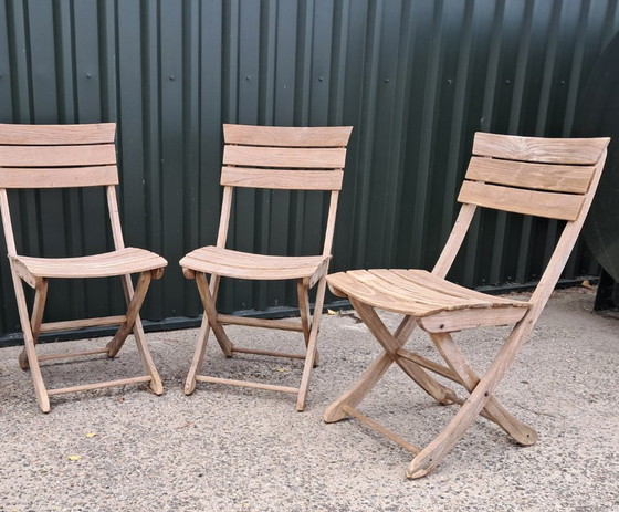 Image 1 of 3 chaises bistro Triconfort, pliantes