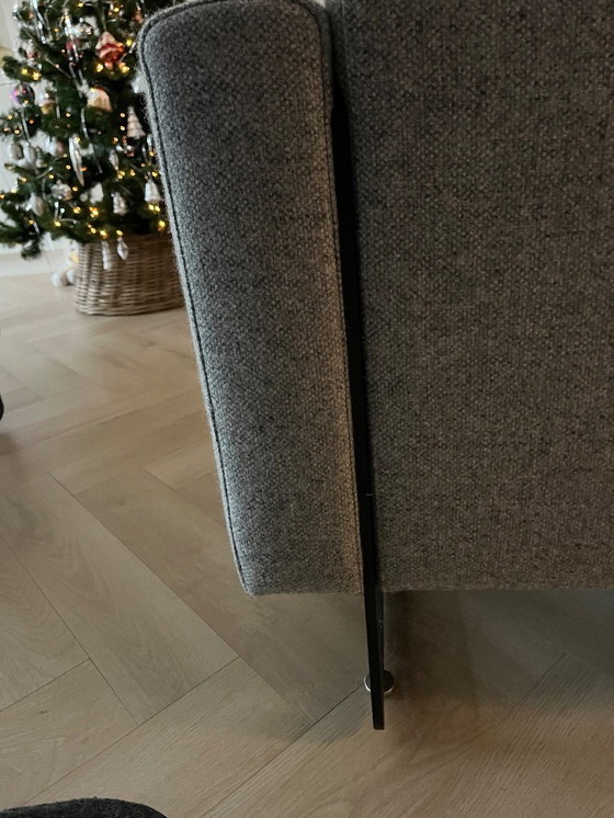 Image 1 of Artifort Mare Bank, 1,5 zits stoel en hocker - Grijze Wol