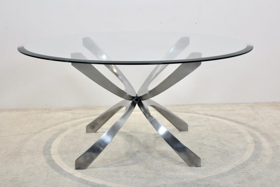 Aluminium en glazen salontafel van Knut Hesterberg voor Ronald Schmitt, Koffietafelboeken (foto 2 van 9)