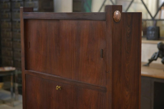 Sekretär aus Palisander aus den 1950er Jahren. – Schreibtisch, Mid Century Modern (photo 4 of 13)