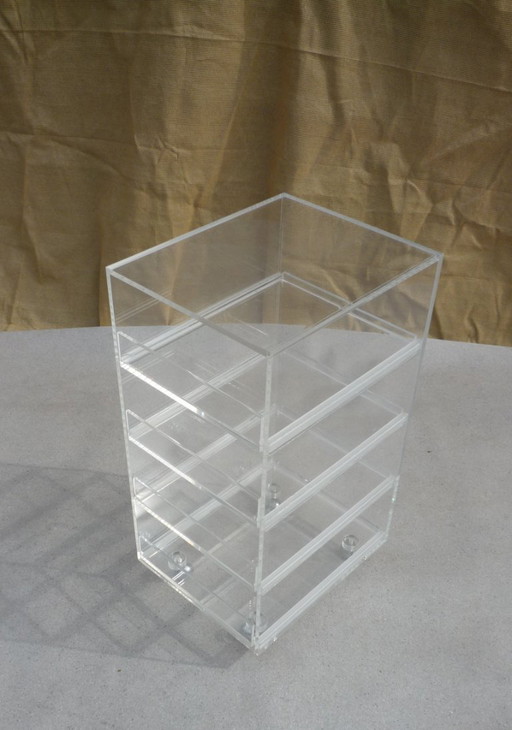 Rolkast met lades van plexiglas – opbergkast (photo 2 of 5)
