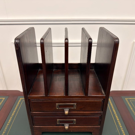 Organizzatore da scrivania classico inglese – Decorazione, Legno, Ottone (photo 4 of 6)