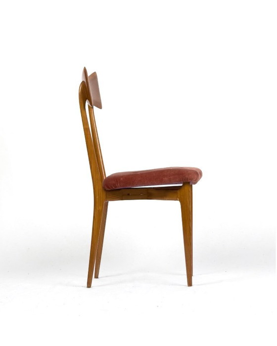 Image 1 of Ensemble de 6 chaises de salle à manger vintage d'Ico Parisi pour Ariberto Colombo, Cantù