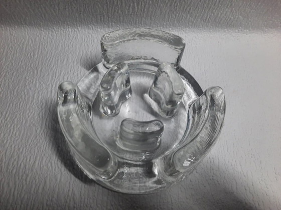 Image 1 of Chauffe-bougie vintage Georgshütte – Verre au design brutaliste d'Allemagne de l'Ouest (années 1970)