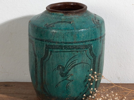 Smaragdgroene antieke vaas (ca. 1820) #40 – Vazen, Ceramic (photo 2 of 40)