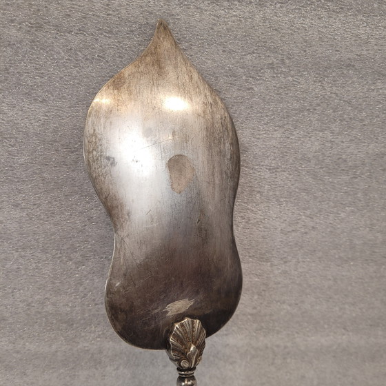 Image 1 of Serving Shovel, Engraved “Fisherman”, Silver Plate, Ff. Circa 1900 – France