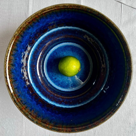 Image 1 of Large 1960s Danish Stoneware Centerpiece Bowl by Maria Philippi for Søholm