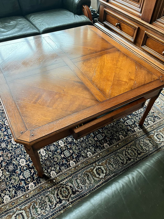 Image 1 of cherry coffee table and side table