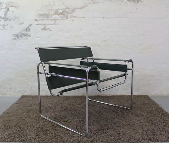 Image 1 of Green Wassily Chair Marcel Breuer Knoll Seats