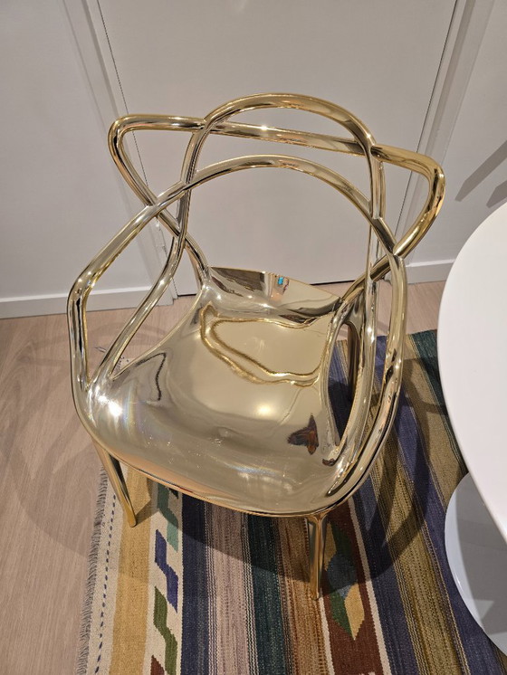 Image 1 of 4x Kartell Master eetkamerstoel Oro metallizzato