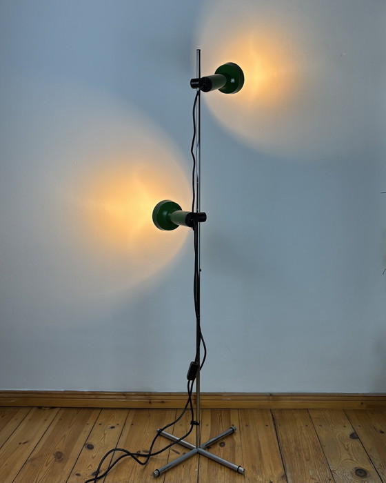 Image 1 of Vintage Floor Lamp by Goffredo Reggiani Italy Space Age 1970s, Adjustable Lamp, Mid Century Modern, 70s Industrial, Spot light