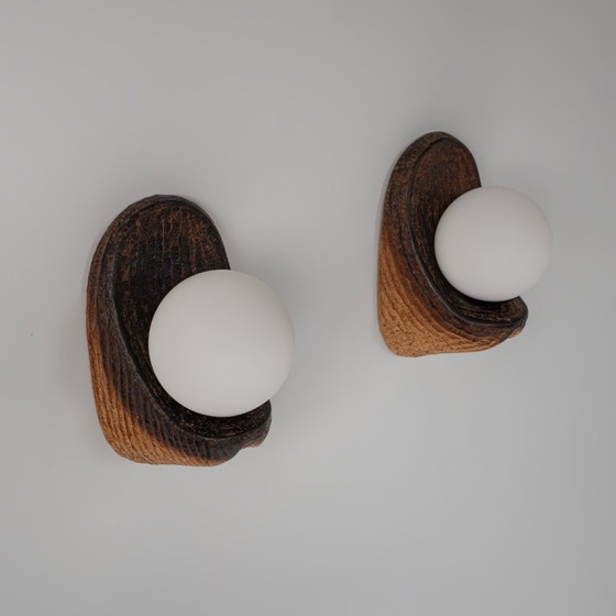Lámpara de pared de cerámica Eartly de Doria Leuchten, Alemania, década de 1970, juego de 2 – Apliques (photo 7 of 7)